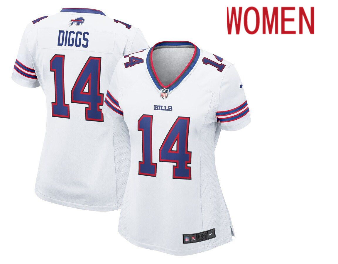 Women Buffalo Bills #14 Stefon Diggs Nike White Game NFL Jersey